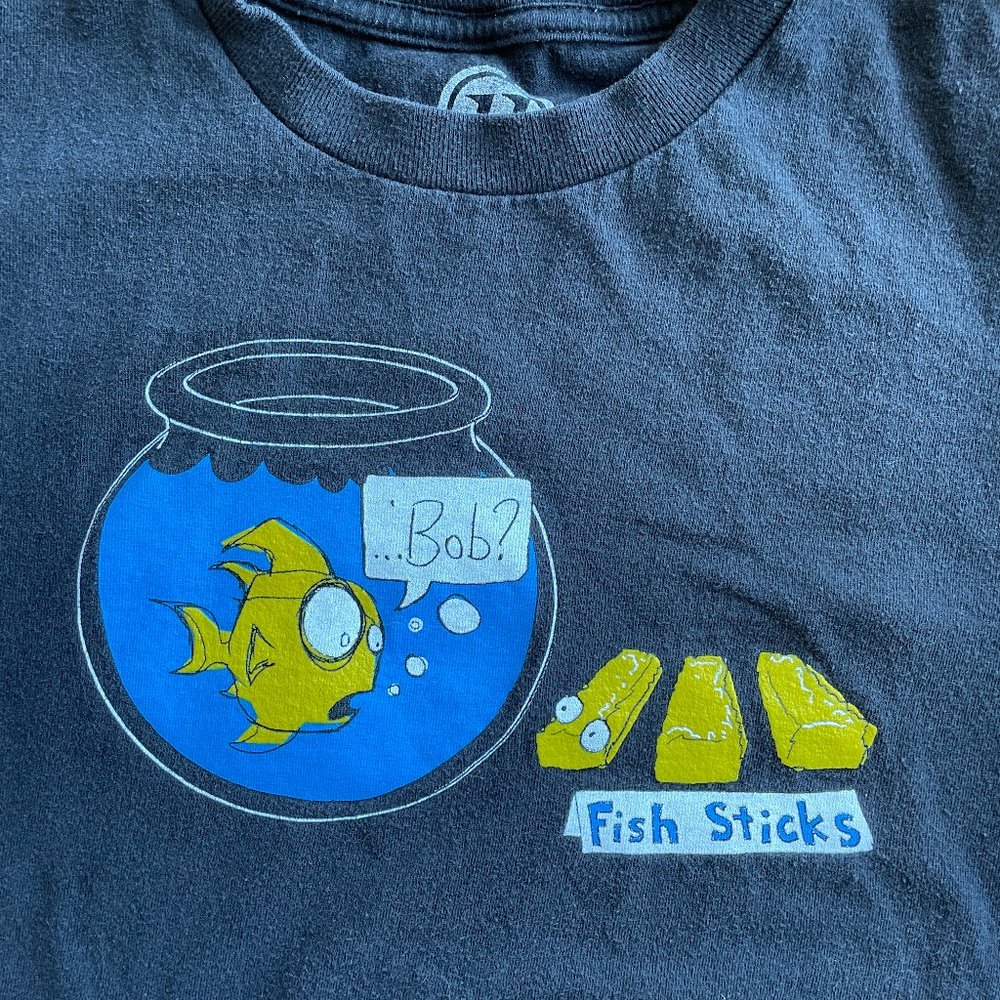Bob?  Fish Sticks Ironic T-shirt Sz L